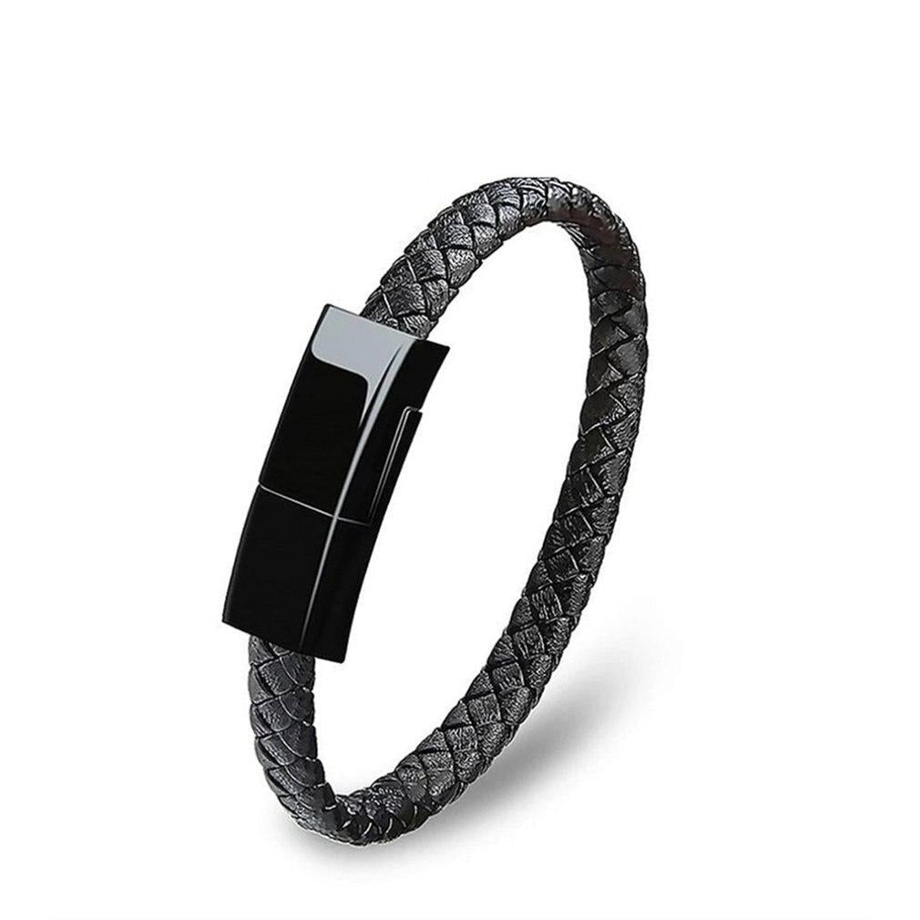 USB Bracelet Charger β Leather Design Gadget-3