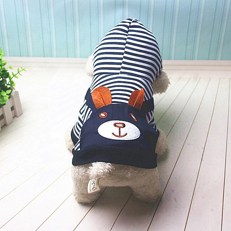 Striped Dog Hoodie Winter Outfit Pet Essentials-11