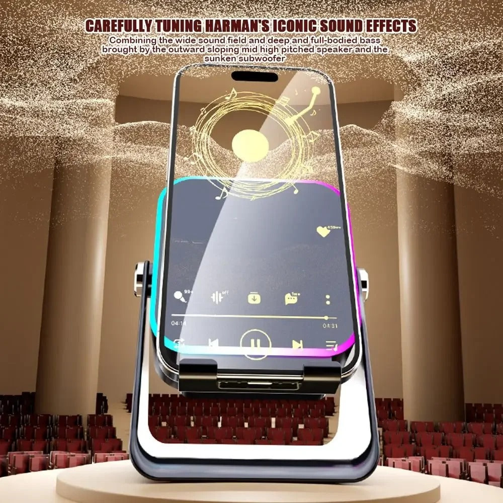 Zenova™ - 5-in-1 Induction Speaker Phone Holder Stand