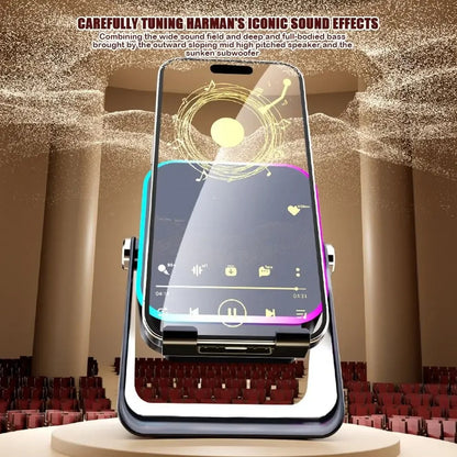 Zenova™ - 5-in-1 Induction Speaker Phone Holder Stand