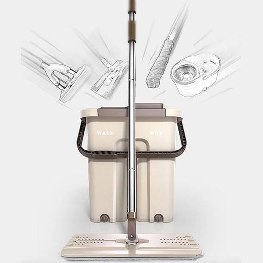 Hands-Free Flat Mop & Bucket Set Home Essentials-5