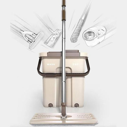 Hands-Free Flat Mop & Bucket Set Home Essentials-5