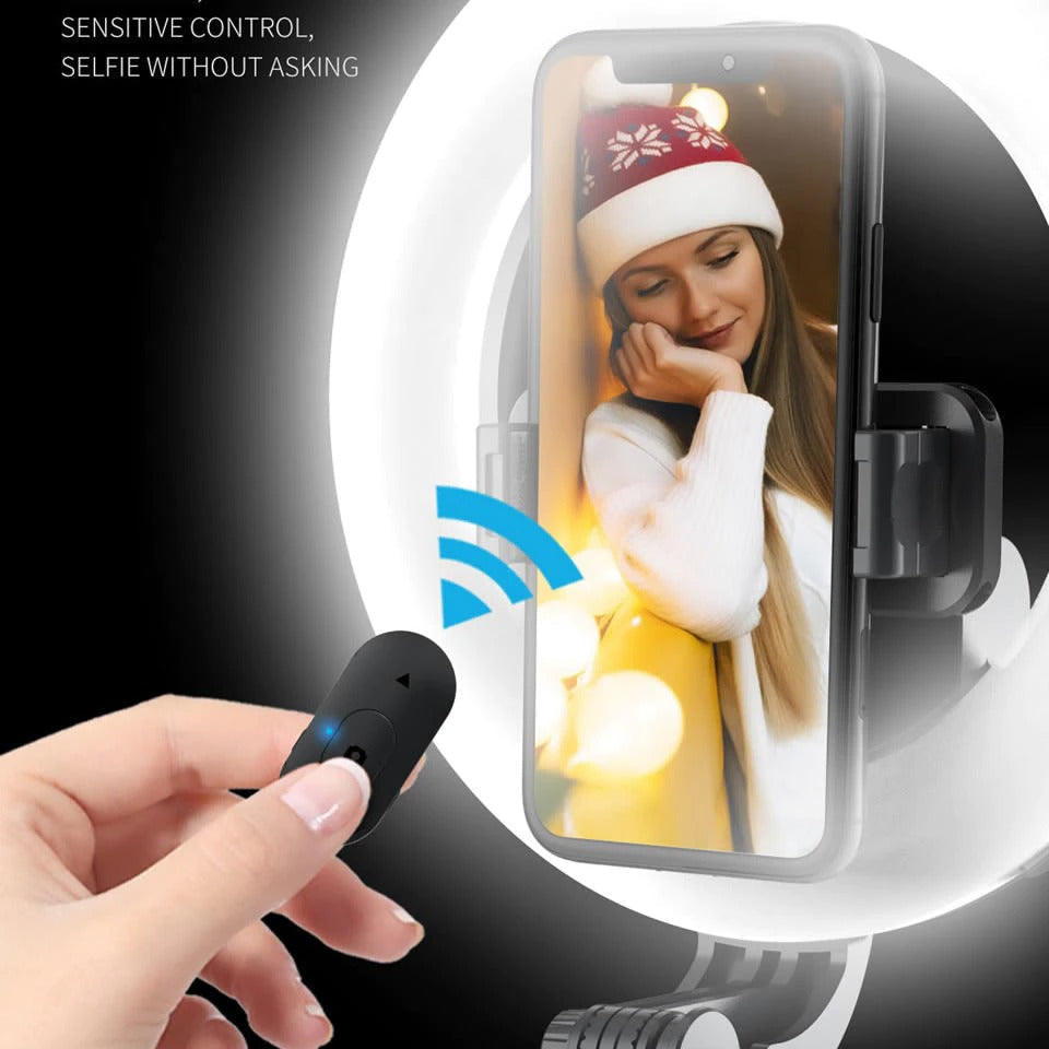 Portable 4-in-1 Selfie Stick with Tripod & LED Gadget-3