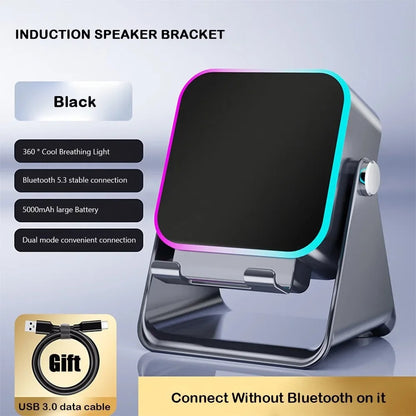 Zenova™ - 5-in-1 Induction Speaker Phone Holder Stand